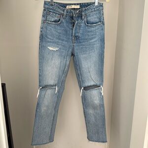 GRLFRND Jeans - Karolina Petite High Rise Straight Crop, Size 24